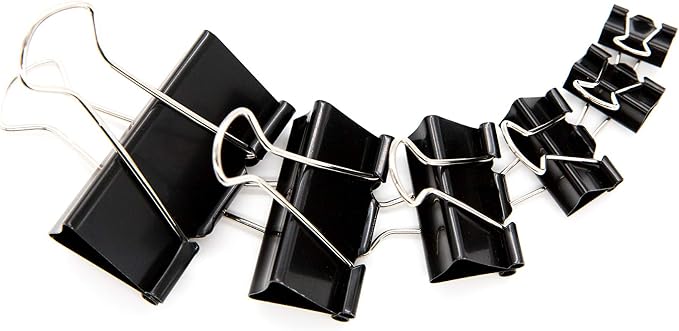 DSTELIN Binder Clips Paper Clamps Assorted Sizes 100 Count, X Large, X Small - Image 2