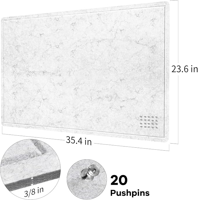 Bulletin Board, 36 x 24 inches Felt Board - Image 6