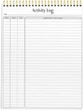 Better Office Products Activity Log Notepad, 8.5" x 11", Planning Note Pad by BetterOfficeProducts