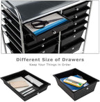 Giantex 12 Drawer Rolling Storage Cart Tools Scrapbook Paper Office School - Image 5