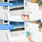 Desktop Glass Whiteboard with Storage, Desk White Board with Computer Keyboard - Image 5