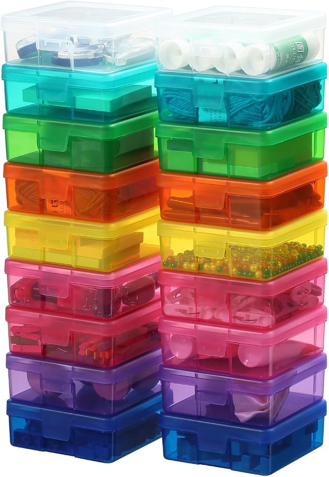 novelinks Stackable Plastic Clear Storage Box Containers - Image 6