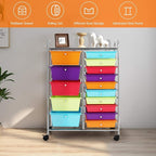 GOFLAME 15-Drawer Rolling Storage Cart, Craft Storage Cart - Image 4