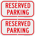 2 Pack Reserved Parking Signs, 12x6Inch Aluminum Reserved Sign, UV Protected by MINGHONGSIGNS