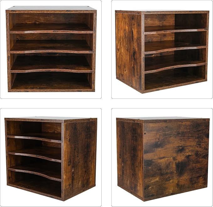 PAG Mail Sorter, Wood Countertop Literature Organizer, Office Supplies Desktop - Image 2