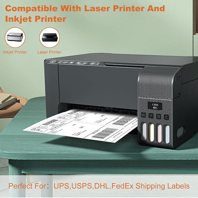 2000 Half Sheet Self Adhesive Shipping Labels - Image 4