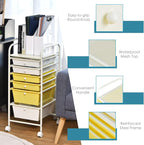 Giantex 6 Storage Drawer Cart Rolling Organizer Cart - Image 6