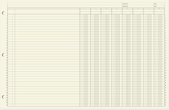 BookFactory Ledger Pad/Large 8 Column Accounting Ledger Columnar Pads - Image 2