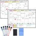 POPRUN Dry Erase Calendar weekly and monthly self adhesive stick on by POPRUN