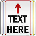 Custom Arrow, Custom Directional Sign, Up Arrow, 36x48 Inches, Reflective by MySignCenter