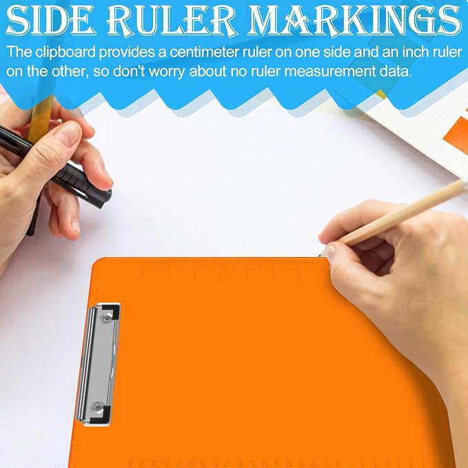 Clipboards, HERKKA 15 Pack Plastic Clipboards Low Profile Clip Standard A4 - Image 4