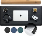 Nordik Felt and Leather Desk Mat Non-Slip by NordikByDesign