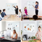 Magnetic Glass Whiteboard for Wall, Large Frameless White Board for Home and - Image 8