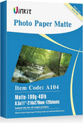 Uinkit 120 Sheets Presentation Paper Matte 8.5x11 Inkjet 48lb 180gsm Single by UinkitHandicraftsandConservationSpecialist