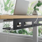 PEGZONE Under Desk Cable Management Tray, 31.5 Inches Metal Cord Organizer Rack - Image 3