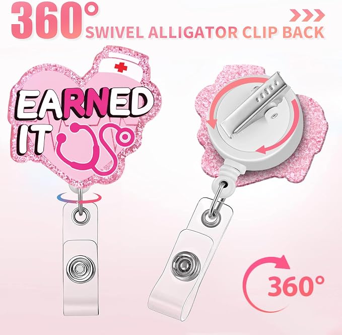 Aoryalps Earned IT Retractable Badge Reel Holder Retractable - Image 4