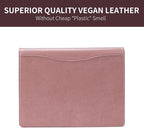 Geslun Vegan Leather 3 Ring Binder, 8.5 x 11 Letter Size Folio - Image 6