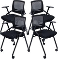 SLKJChr 4 Pack Foldable Office Chairs by SLKJChairs