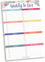 bloom daily planners Undated Weekly Tear-Off To Do List Planning Pad by bloomdailyplanners