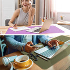 YSAGi Non-Slip Leather Desk Pad, Waterproof Laptop Computer Desk Keyboard Mat - Image 9