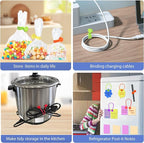 SOOOEC Magnetic Cable Ties, 24 Pack 7.2" Magnetic Cord Organizer Cute Cloud - Image 5
