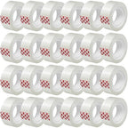 Turxayox 24 Rolls Transparent Tape Refills, 3/4 x 800 Inches, Glossy Gift by Turxayox