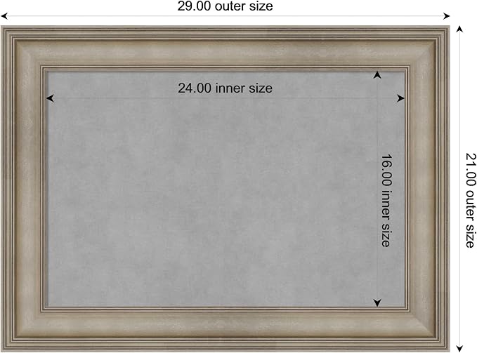 Amanti Art Silver Framed Magnetic Board 21x29 Medium Vision Board - Image 3