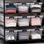 Citylife 22 QT Clear Plastic Storage Bins - Image 6