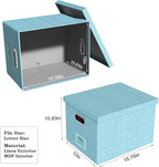 Oterri File Organizer Box with Lid, Portable Hanging File Box - Image 5
