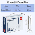 Deli #1 Nonskid Paper Clips, 600 Medium Paper Clips, 6 Boxes of 100 Each - Image 2