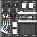 MULSAME Pegboard Combination Kit, 25.2" x 25.2" Wall Mounted Storage Set by MULSAME