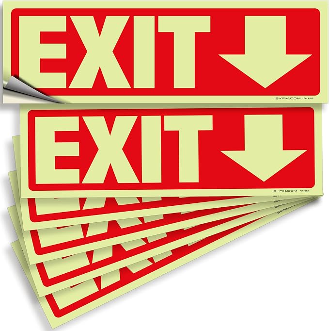 iSYFIX Exit Stickers Signs by iSYFIXPREMIUMSIGNS