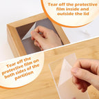 3x5 Index Card Holder with Dividers Bamboo Index Card Organizer Index Card - Image 7