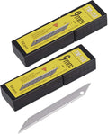 Gomake 100pcs Knife Replacement Blades, 30 Degree Carbon Steel 9mm Snap Off by Gomake
