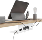PEGZONE Under Desk Cable Management Tray, 15.7 Inches Metal Cord Organizer Rack by Pegzone