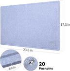 Bulletin Board, 24 x 18 inches Felt Board Decorative Pin Board, Cork Board - Image 5
