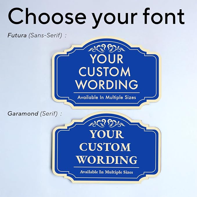 Personalized Custom Decorative Outdoor Metal Signs, Waterproof, Design 2 Blue - Image 9