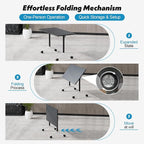 Goakwwuz Conference Room Table, Folding Conference Tables, Thicken Grey Tabletop - Image 4