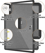 Mifuro 38"x28" Enclosed Bulletin Board, Lockable Weather-Resistant Aluminum - Image 3
