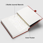 RETTACY Bullet Dotted Journal Notebook, 256 Pages, A5 Medium Size, Leather - Image 7