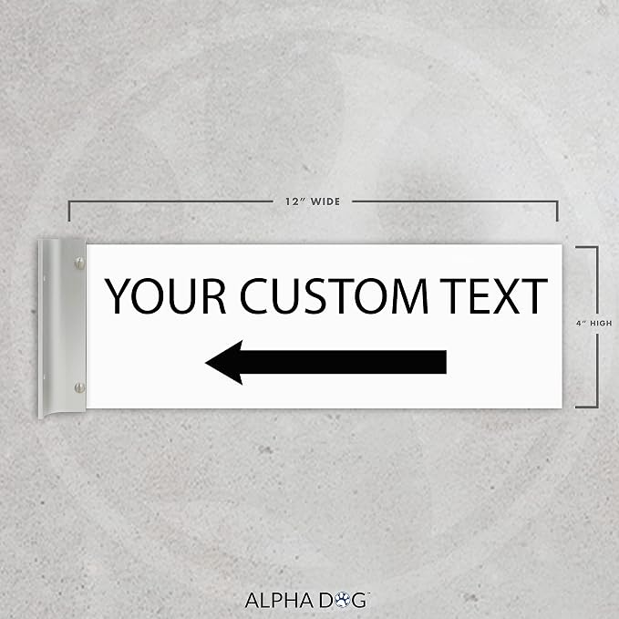 ALPHA DOG SIGNS Custom Projecting Hallway Sign, Personalized Indoor Outdoor - Image 2