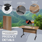 Folding Conference Table 4ft 5ft, Foldable Office Meeting Desk - Image 5