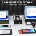 250W Charging Station for Multiple Devices, Stations for MacBook, Android Cell - Image 2