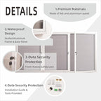 71x36 Inch Lockable Enclosed Bulletin Board, Weather-Resistant Outdoor - Image 4