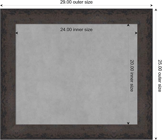 Amanti Art Black Framed Magnetic Board 25x29 Medium Vision Board - Image 3