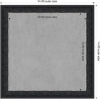 Amanti Art Black Framed Magnetic Board 14x14 X-Small Vision Board - Image 2