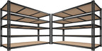 ROOMFAVE 3500LBS Garage Shelving 60" W Metal Shelving 72" H Storage Shelves by RoomFave-organizeyourjoy
