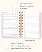 Lamare Meeting Notebook for Work Organization – Perfect Work Notebook for Note - Image 4