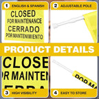 Leinuosen Closed for Maintenance Safety Sign - Image 4