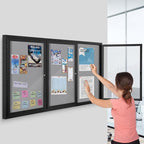 SWANCROWN Outdoor Bulletin Board 70x36in, Enclosed Bulletin Board - Image 6